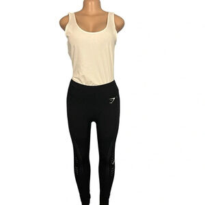 Gymshark Compression Perforation Training Functional Leggings Black